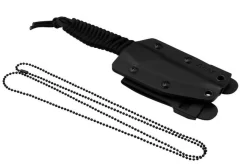 ANV Knives P100 Sleipner Cerakote, Black Paracord, P100-037, Black Kydex Sheath, Neck Knife -Sharp Knives ANVP100 037 06 anv