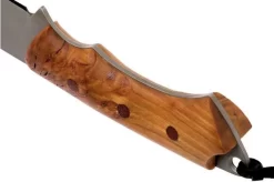 Autine Kurbads, Curly Birch, Elmax, Brown RH Sheath, Outdoor Knife -Sharp Knives AT KUR CB 04 autine at kur cb 04