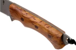 Autine Kurbads, Curly Birch, Elmax, Brown RH Sheath, Outdoor Knife -Sharp Knives AT KUR CB 05 autine at kur cb 05