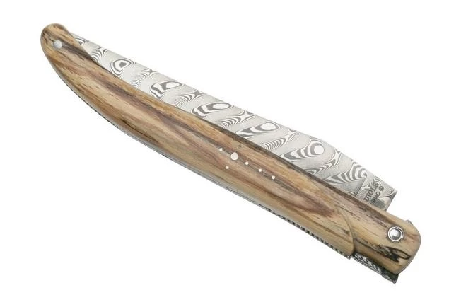 Laguiole En Aubrac Le Perlé 12 Cm L0512WA6J3DB Balbach Damast Full Handle Beech Wood 4 Laguiole En Aubrac Le Perlé 12 Cm L0512WA6J3DB Balbach Damast Full Handle Beech Wood - Image 4