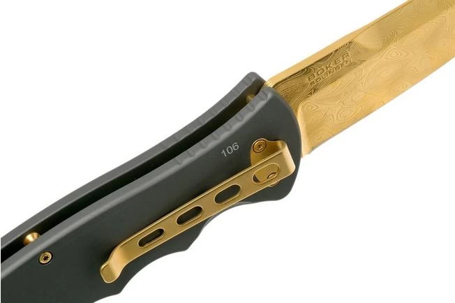 Böker Leopard-Damascus III Gold 42 110229DAM Limited Edition Pocket Knife 6 Böker Leopard-Damascus III Gold 42 110229DAM Limited Edition Pocket Knife - Image 6