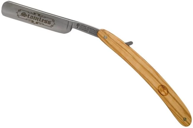 Böker Stainless Olive Set 140537SET Shaving Set 2 Böker Stainless Olive Set 140537SET Shaving Set - Image 2