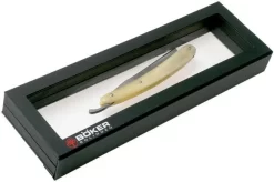 Böker Manufaktur Damascus Horn Straight Razor 140623DAM -Sharp Knives BO140623DAM 07 boker