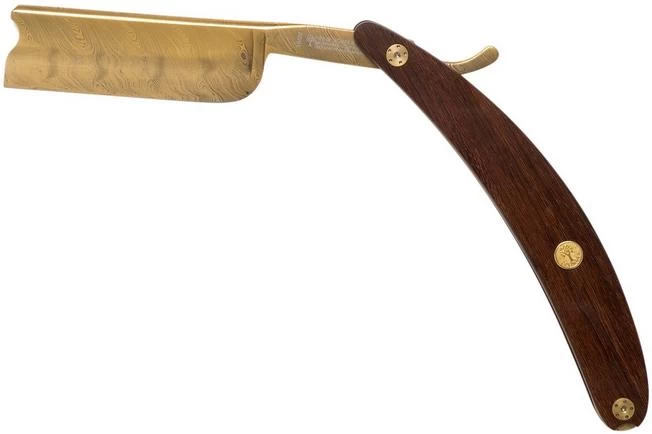 Böker Manufaktur Master Cutter Damascus Gold, Desert Ironwood 140801DAM Straight Razor 1 Böker Manufaktur Master Cutter Damascus Gold, Desert Ironwood 140801DAM Straight Razor