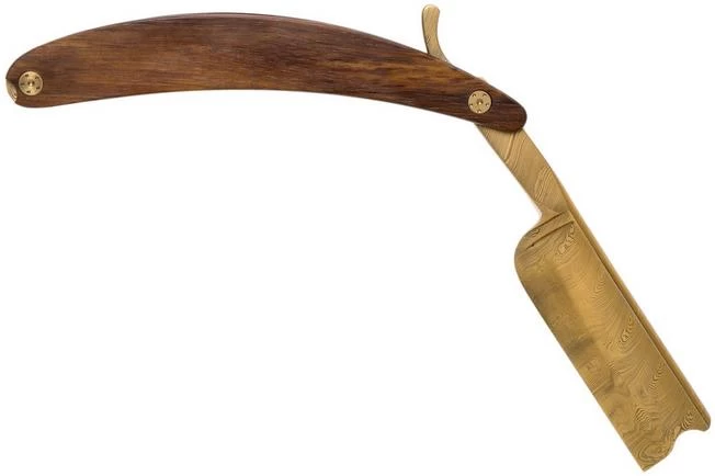 Böker Manufaktur Master Cutter Damascus Gold, Desert Ironwood 140801DAM Straight Razor 2 Böker Manufaktur Master Cutter Damascus Gold, Desert Ironwood 140801DAM Straight Razor - Image 2