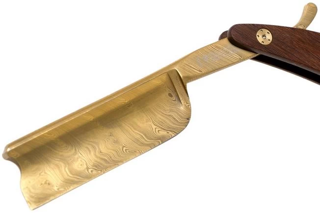 Böker Manufaktur Master Cutter Damascus Gold, Desert Ironwood 140801DAM Straight Razor 3 Böker Manufaktur Master Cutter Damascus Gold, Desert Ironwood 140801DAM Straight Razor - Image 3