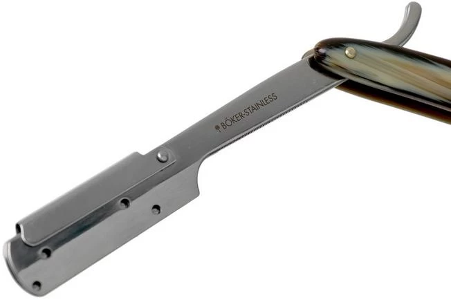 Böker Pro Barberette Artificial Horn 140908 Shavette 3 Böker Pro Barberette Artificial Horn 140908 Shavette - Image 3