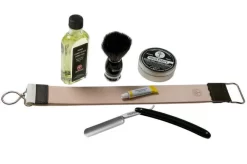 Böker Manufaktur Classic Black Starter Set 141207SET, Straight Razor