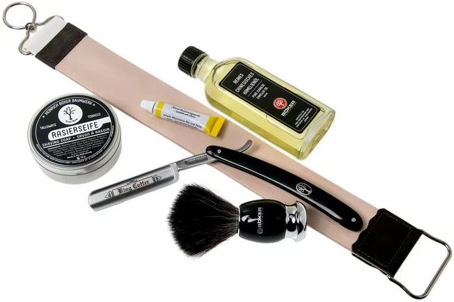 Böker King Cutter Shaving Starter Set 141524SET Straight Razor 1 Böker King Cutter Shaving Starter Set 141524SET Straight Razor