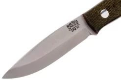 Bark River Mini Bushcrafter CPM 3V, Green Canvas Micarta, Red Liner -Sharp Knives BRK06 022GNC RL 03 bark river brk06 022gnc rl 03