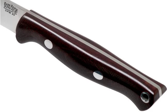 Bark River Bravo EDC CPM 3V Rampless, Burgundy Canvas Micarta Bushcraft Knife 5 Bark River Bravo EDC CPM 3V Rampless, Burgundy Canvas Micarta Bushcraft Knife - Image 5