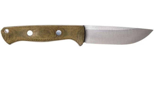 Bark River Bravo 1 A2 Rampless, Green Canvas Micarta, Brown Sheath 2 Bark River Bravo 1 A2 Rampless, Green Canvas Micarta, Brown Sheath - Image 2