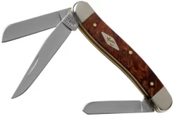 Case Medium Stockman Autumn Maple Burl Wood, 11541, 7318 SS Pocket Knife