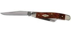 Case Medium Stockman Autumn Maple Burl Wood, 11541, 7318 SS Pocket Knife -Sharp Knives CE11541 03 case
