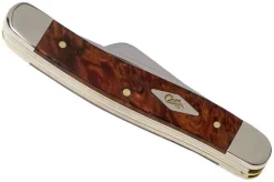 Case Medium Stockman Autumn Maple Burl Wood, 11541, 7318 SS Pocket Knife -Sharp Knives CE11541 04 case