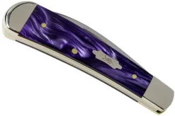 Case Knives Sway Back Wicked Purple Smooth Kirinite, 17334, TB101117 SS Pocket Knife -Sharp Knives CE17334 04 case