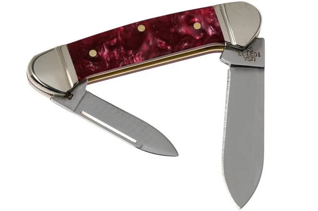 Case Baby Butterbean Burgundy Smooth Kirinite, Fluted Bolsters, 23185, 102132 SS Pocket Knife 2 Case Baby Butterbean Burgundy Smooth Kirinite, Fluted Bolsters, 23185, 102132 SS Pocket Knife - Image 2