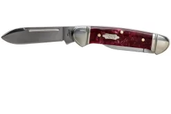 Case Baby Butterbean Burgundy Smooth Kirinite, Fluted Bolsters, 23185, 102132 SS Pocket Knife 7 Case Baby Butterbean Burgundy Smooth Kirinite, Fluted Bolsters, 23185, 102132 SS Pocket Knife -Sharp Knives CE23185 03 case