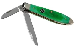 Case Tear Drop Clover Green Bone, Sawcut Jig, 23215, TB62028 SS Pocket Knife