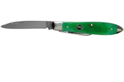 Case Tear Drop Clover Green Bone, Sawcut Jig, 23215, TB62028 SS Pocket Knife -Sharp Knives CE23215 03 case