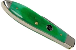 Case Tear Drop Clover Green Bone, Sawcut Jig, 23215, TB62028 SS Pocket Knife -Sharp Knives CE23215 04 case