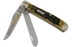 Case Mini Trapper Pocket Worn Olive Green Bone, Peach Seed, 38194, 6207 SS Pocket Knife