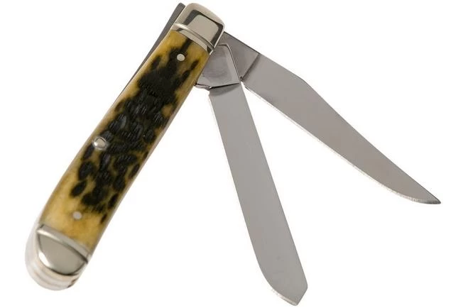 Case Mini Trapper Pocket Worn Olive Green Bone, Peach Seed, 38194, 6207 SS Pocket Knife 2 Case Mini Trapper Pocket Worn Olive Green Bone, Peach Seed, 38194, 6207 SS Pocket Knife - Image 2