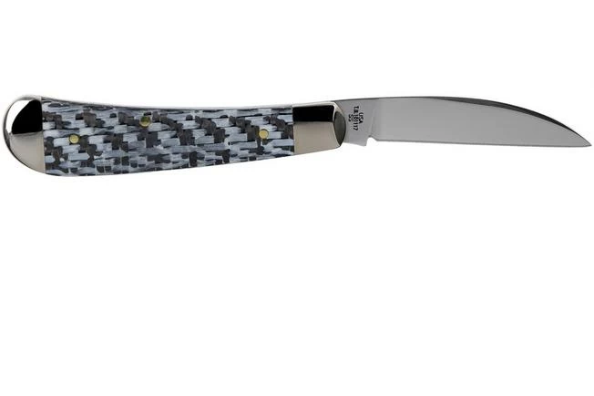 Case Sway Back White & Black Carbon Fibre-G10 Weave Smooth, 38931, TB101117 SS Pocket Knife 2 Case Sway Back White & Black Carbon Fibre-G10 Weave Smooth, 38931, TB101117 SS Pocket Knife - Image 2