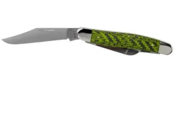 Case Stockman Green & Black Carbon Fibre-G10 Weave Smooth, 50712, 10347 SS Pocket Knife -Sharp Knives CE50712 03 case