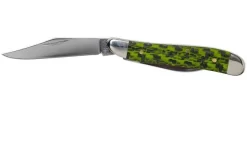 Case Peanut Green & Black Carbon Fiber-G10 Weave Smooth, 50714, 10220 SS Pocket Knife -Sharp Knives CE50714 03 case