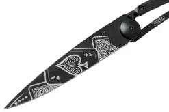 Deejo Tattoo Black 37g, Ebony, Good Luck 1GB000151 Pocket Knife -Sharp Knives DJ1GB000151 03 deejo