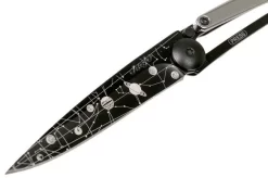 Deejo Tattoo Gold Black 27g, White Gold Gilded, Astro DJ9GM000022 Pocket Knife -Sharp Knives DJ9GM000022 03 deejo