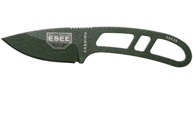 ESEE Candiru OD-green CAN-OD Neck Knife With Black Sheath + Belt Clip 1 ESEE Candiru OD-green CAN-OD Neck Knife With Black Sheath + Belt Clip