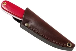 Brisa Necker 70 Alice, Red Micarta, Leather Sheath 9819 -Sharp Knives ENZ 9819 07 enzo enz 9819 07
