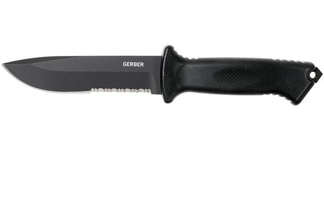Gerber Prodigy Fixed Blade Black Serrated 22-01121 Fixed Knife 1 Gerber Prodigy Fixed Blade Black Serrated 22-01121 Fixed Knife