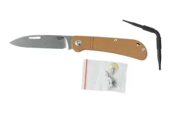 J.E. Made Zulu Brown G10, D2 Slipjoint Pocket Knife -Sharp Knives JM ZUL D2 BR 08 jemade