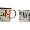 Knivesandtools Enamel Set E-SET-02, Mugs 8 Cm & 10 Cm, Enamel Mugs
