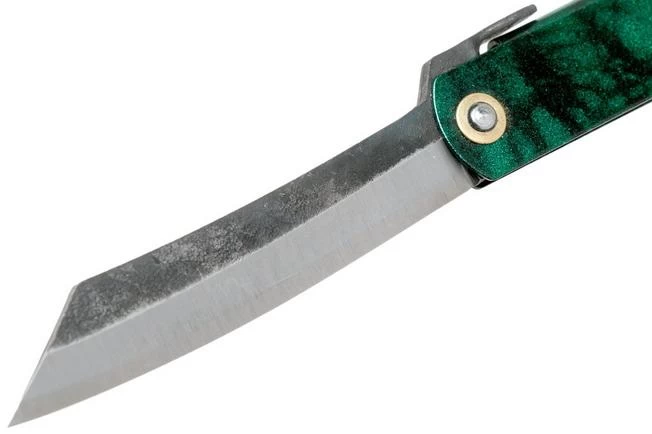 Higonokami Pocket Knife 7.3 Cm HIGOCJB, Blue Paper Steel, Jade Black Green Glitter Enamel 3 Higonokami Pocket Knife 7.3 Cm HIGOCJB, Blue Paper Steel, Jade Black Green Glitter Enamel - Image 3
