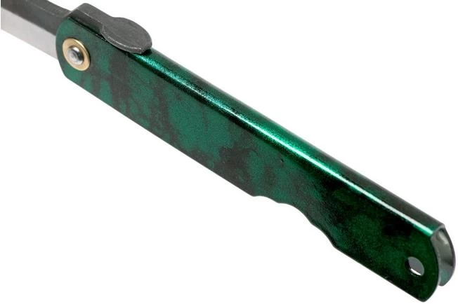 Higonokami Pocket Knife 7.3 Cm HIGOCJB, Blue Paper Steel, Jade Black Green Glitter Enamel 6 Higonokami Pocket Knife 7.3 Cm HIGOCJB, Blue Paper Steel, Jade Black Green Glitter Enamel - Image 6