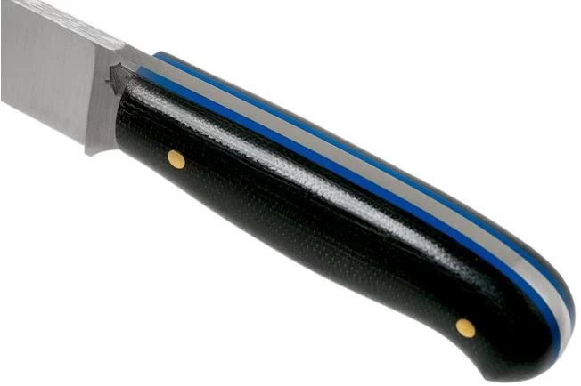 LT Wright Patriot, A2, Polished Black Micarta, Blue Liners, Leather Sheath, Outdoor Knife 5 LT Wright Patriot, A2, Polished Black Micarta, Blue Liners, Leather Sheath, Outdoor Knife - Image 5