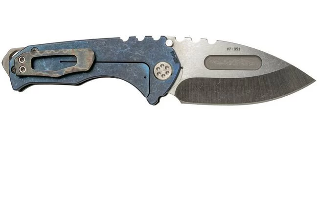 Medford Praetorian T S35VN, Tumbled Droppoint, Tumbled Flamed Handle, Silver Hardware Pocket Knife 2 Medford Praetorian T S35VN, Tumbled Droppoint, Tumbled Flamed Handle, Silver Hardware Pocket Knife - Image 2