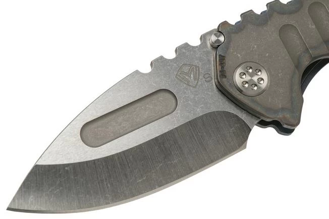 Medford Praetorian T S35VN, Tumbled Droppoint, Tumbled Flamed Handle, Silver Hardware Pocket Knife 3 Medford Praetorian T S35VN, Tumbled Droppoint, Tumbled Flamed Handle, Silver Hardware Pocket Knife - Image 3