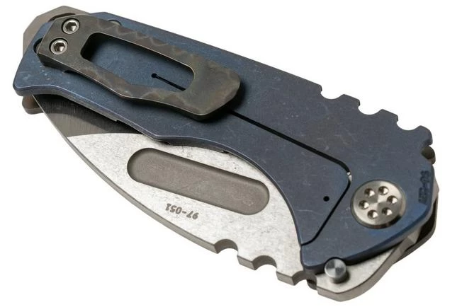 Medford Praetorian T S35VN, Tumbled Droppoint, Tumbled Flamed Handle, Silver Hardware Pocket Knife 4 Medford Praetorian T S35VN, Tumbled Droppoint, Tumbled Flamed Handle, Silver Hardware Pocket Knife - Image 4