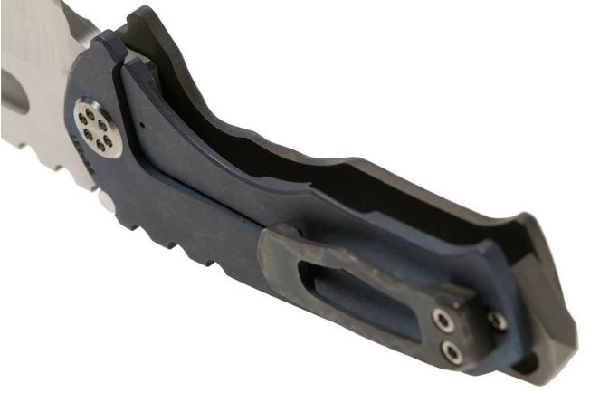 Medford Praetorian T S35VN, Tumbled Droppoint, Tumbled Flamed Handle, Silver Hardware Pocket Knife 6 Medford Praetorian T S35VN, Tumbled Droppoint, Tumbled Flamed Handle, Silver Hardware Pocket Knife - Image 6