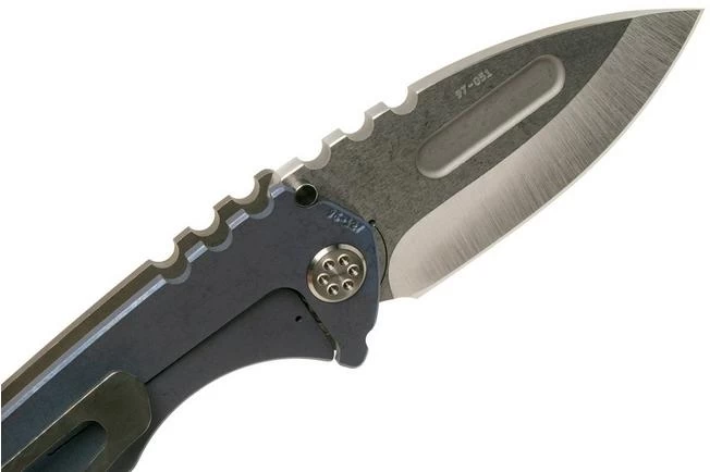 Medford Praetorian T S35VN, Tumbled Droppoint, Tumbled Flamed Handle, Silver Hardware Pocket Knife 7 Medford Praetorian T S35VN, Tumbled Droppoint, Tumbled Flamed Handle, Silver Hardware Pocket Knife - Image 7