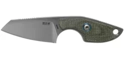 MKM Mikro 2 Wharncliffe, Stonewashed Green Canvas Micarta Neck Knife, Jesper Voxnaes Design