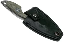 MKM Mikro 2 Wharncliffe, Stonewashed Green Canvas Micarta Neck Knife, Jesper Voxnaes Design -Sharp Knives MMK MR02 GC 06 mkm knives