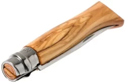 Opinel Pocket Knife No. 8 Luxury Range With Leather Sheath, Olive Wood 14 Opinel Pocket Knife No. 8 Luxury Range With Leather Sheath, Olive Wood -Sharp Knives OP001004 04 opinel v201903