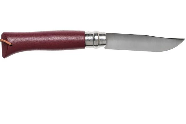 Opinel Trekking No. 08RV Pocket Knife, Burgundy 2 Opinel Trekking No. 08RV Pocket Knife, Burgundy - Image 2