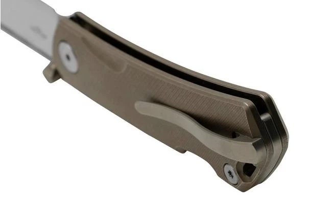 Real Steel Luna Maius Titanium Tan Bronze 7092, Pocket Knife 4 Real Steel Luna Maius Titanium Tan Bronze 7092, Pocket Knife - Image 4